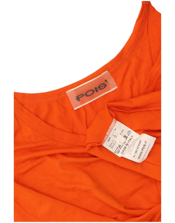 Vintage ženski Cami Top UK 14 velika narančasta viskoza