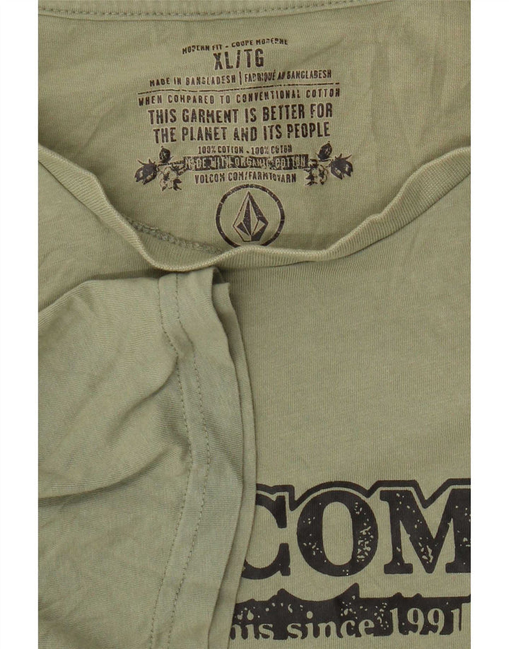 Volcom muška grafička majica kratkih rukava XL zeleni pamuk