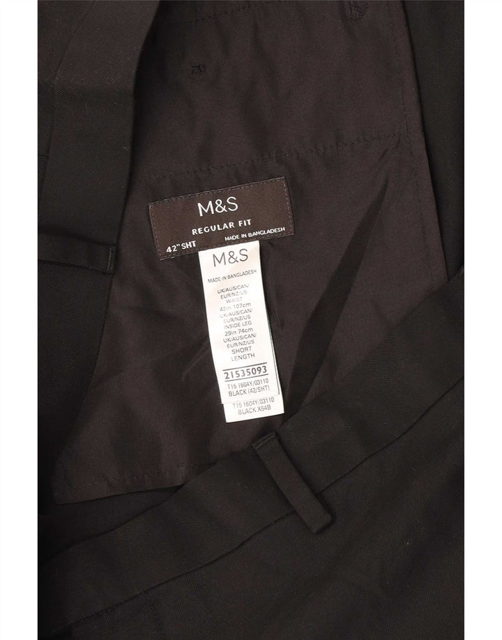 Marks & Spencer muške ravne hlače standardnog kroja W42 L29 crne