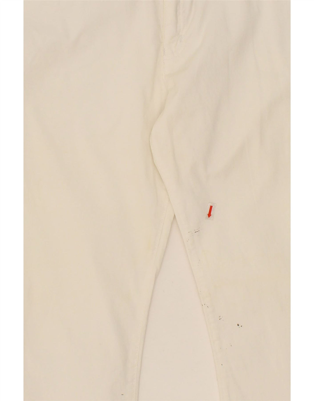 ARMANI Womens Bootcut Casual Trousers W34 L28 White Cotton Vintage Armani and Second-Hand Armani from Messina Hembry 