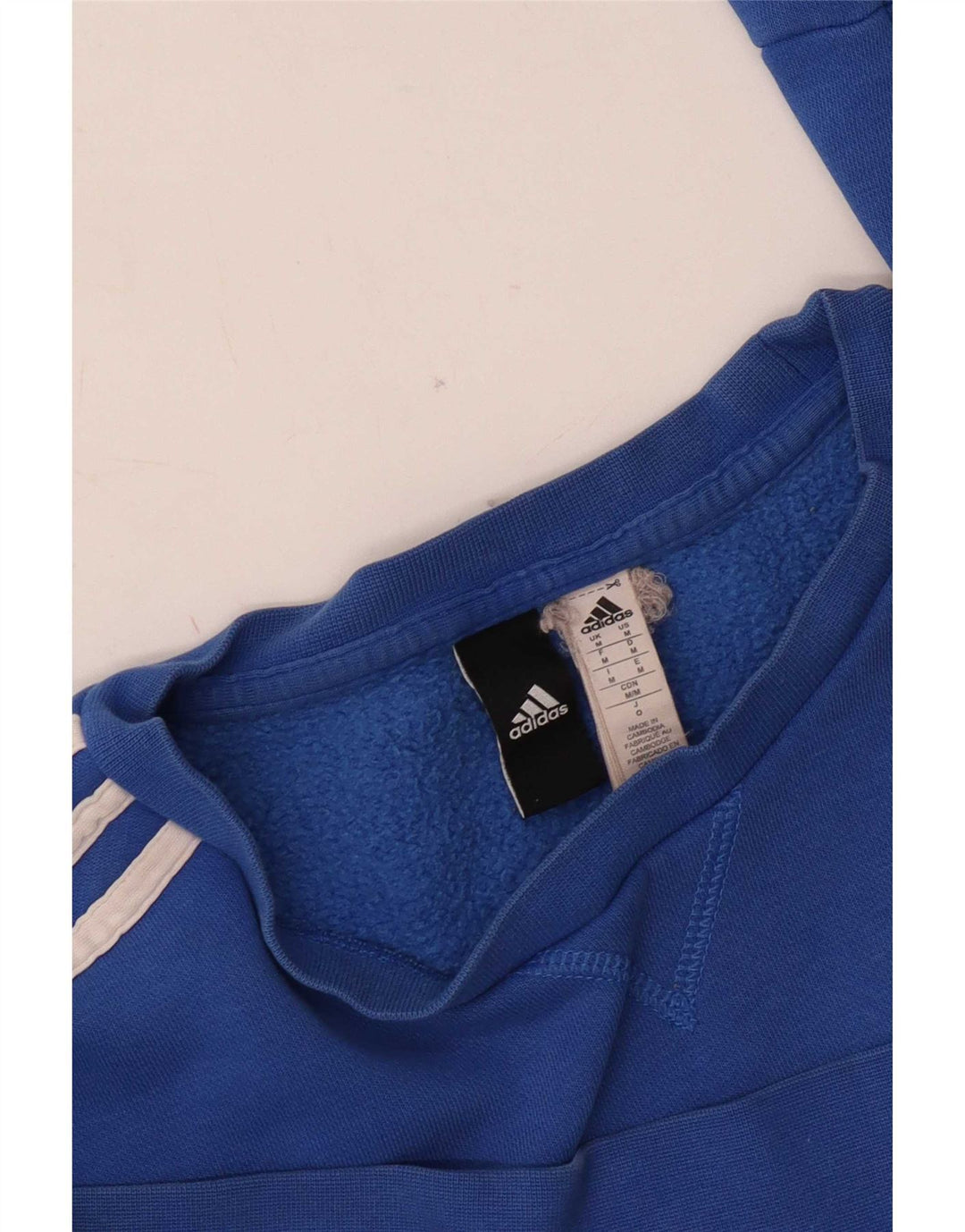 Adidas ženska majica s kratkim rukavima UK 14 srednje plavi pamuk