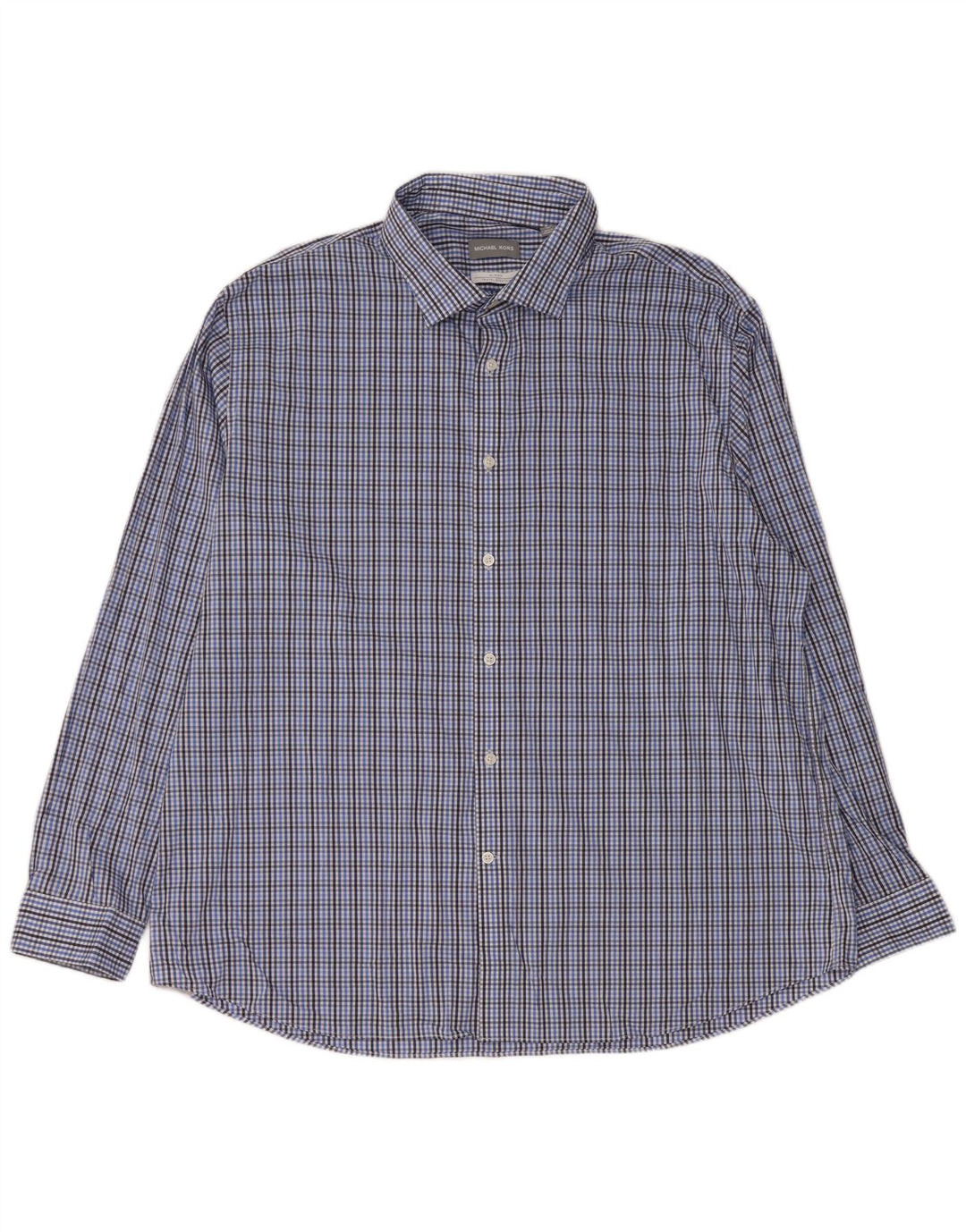 MICHAEL KORS Muška uska košulja veličine 18 1/2 2XL pamuk plavi karirani