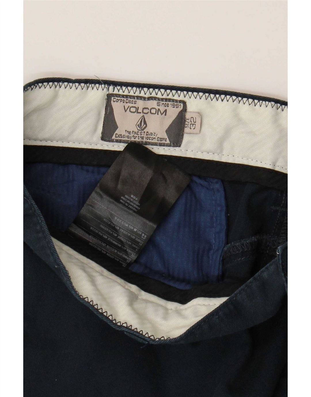 Volcom muške chino kratke hlače W32 srednje tamnoplavi pamuk
