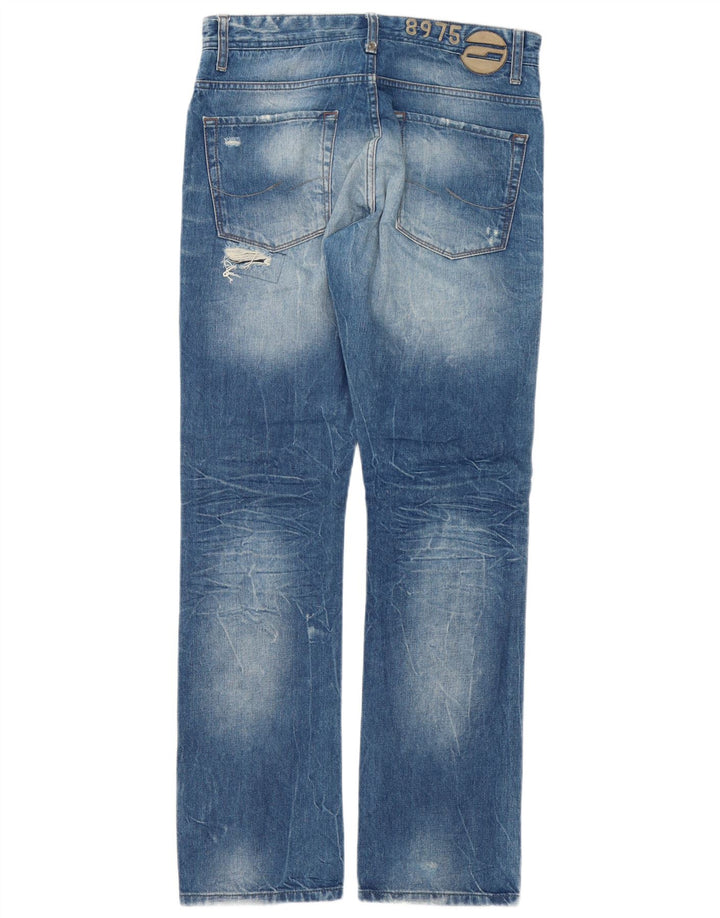 Muške ravne traperice Jack & Jones W32 L34 plavi patchwork pamuk