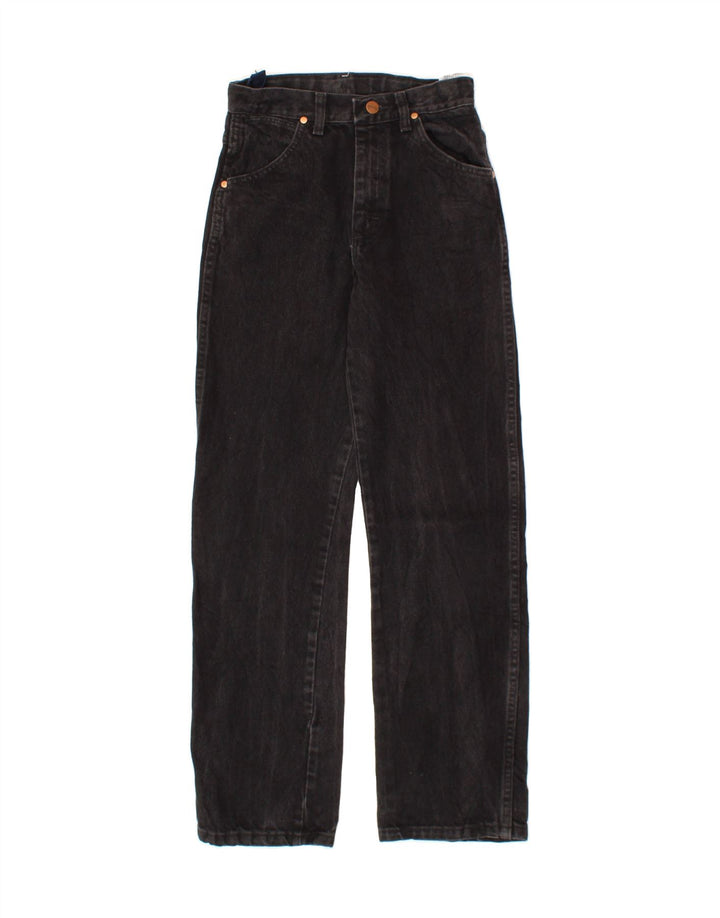 WRANGLER Girls Straight Jeans 12-13 Years W22 L30 Black Cotton Vintage Wrangler and Second-Hand Wrangler from Messina Hembry 