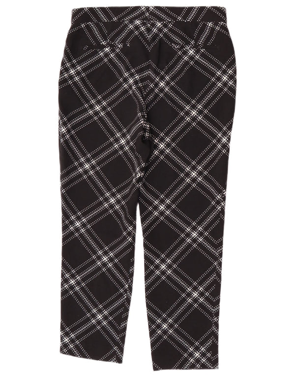 Zara ženske sužene chino hlače male W26 L25 crne karirane