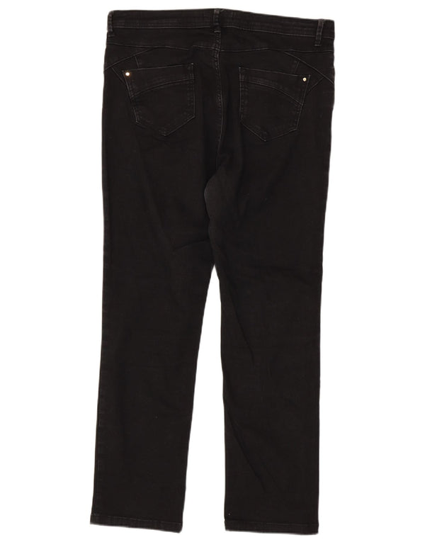 Marks & Spencer ženske kratke ravne traperice UK 14 Large W34 L27 crne