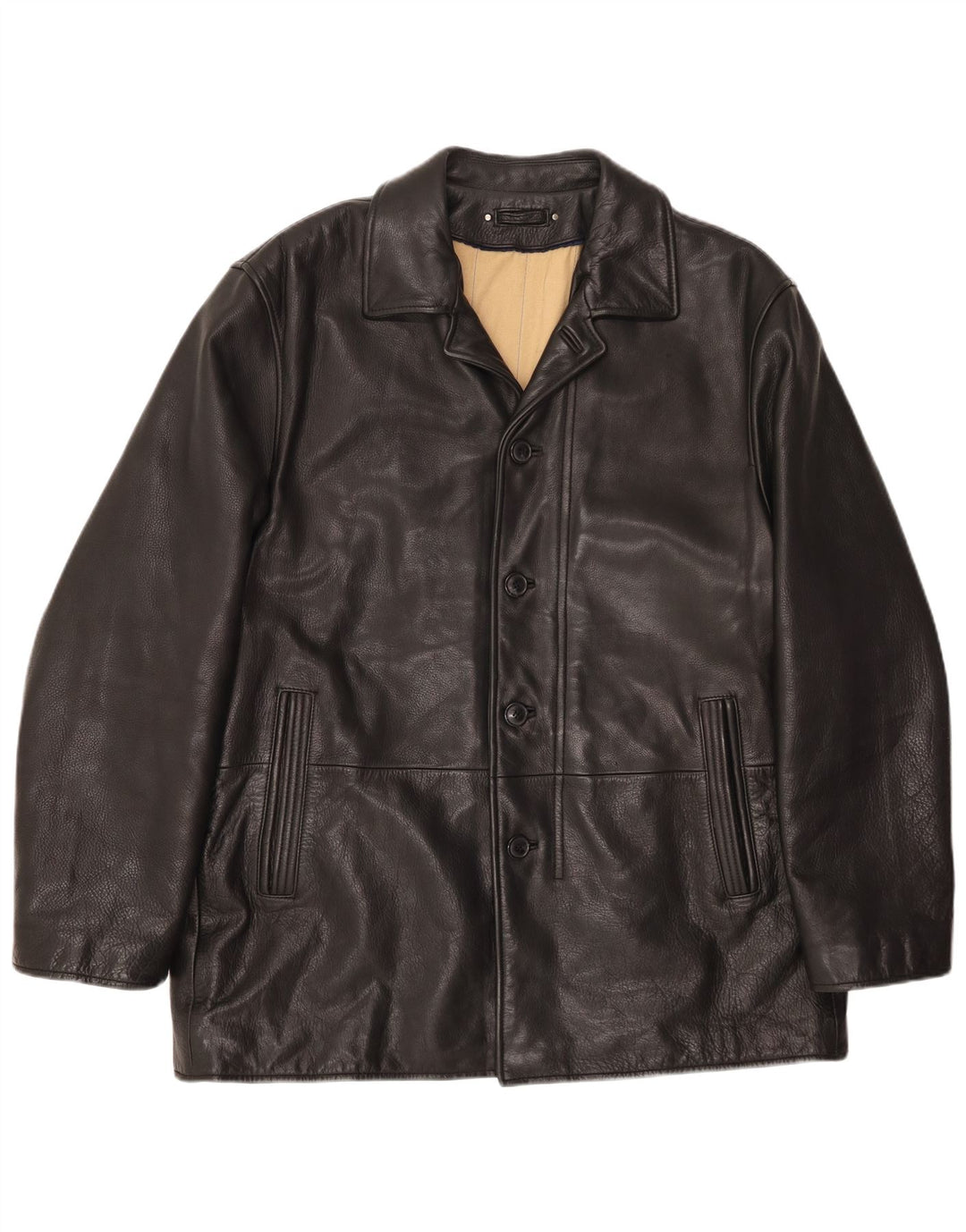 VINTAGE muška kožna jakna UK 46 3XL crna koža