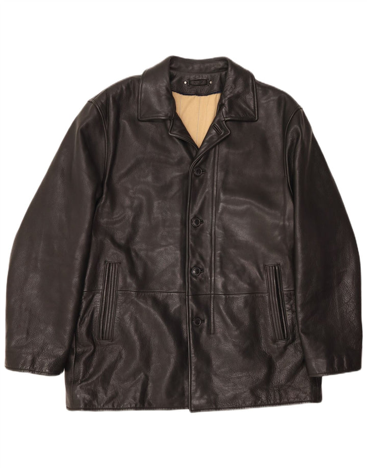 VINTAGE muška kožna jakna UK 46 3XL crna koža