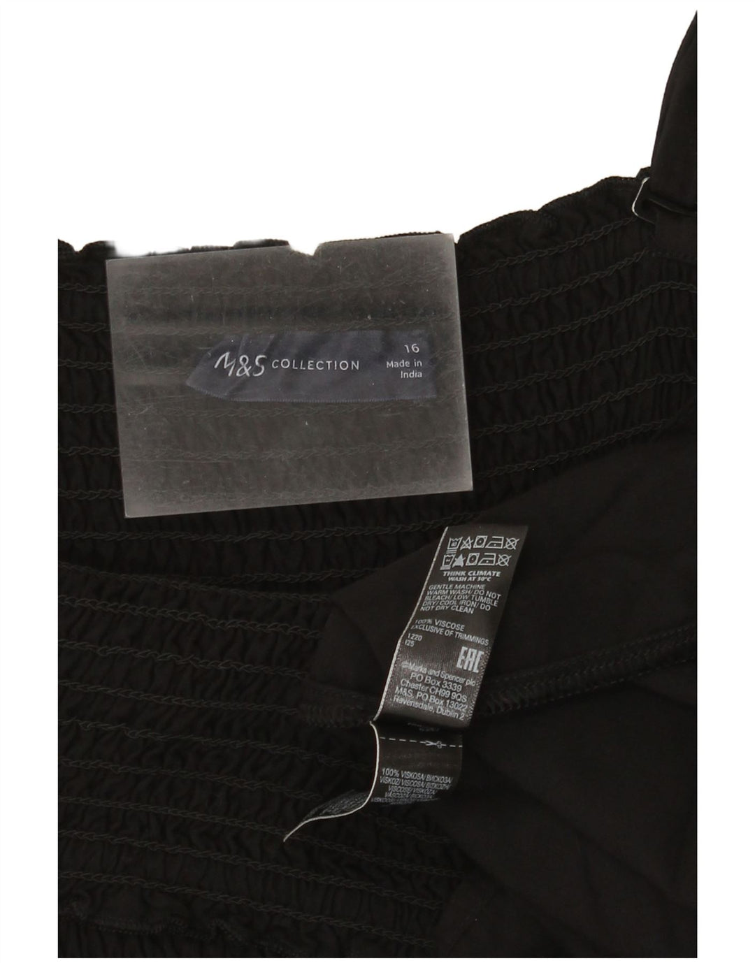 Marks & Spencer ženska slip haljina UK 16 velika crna viskoza