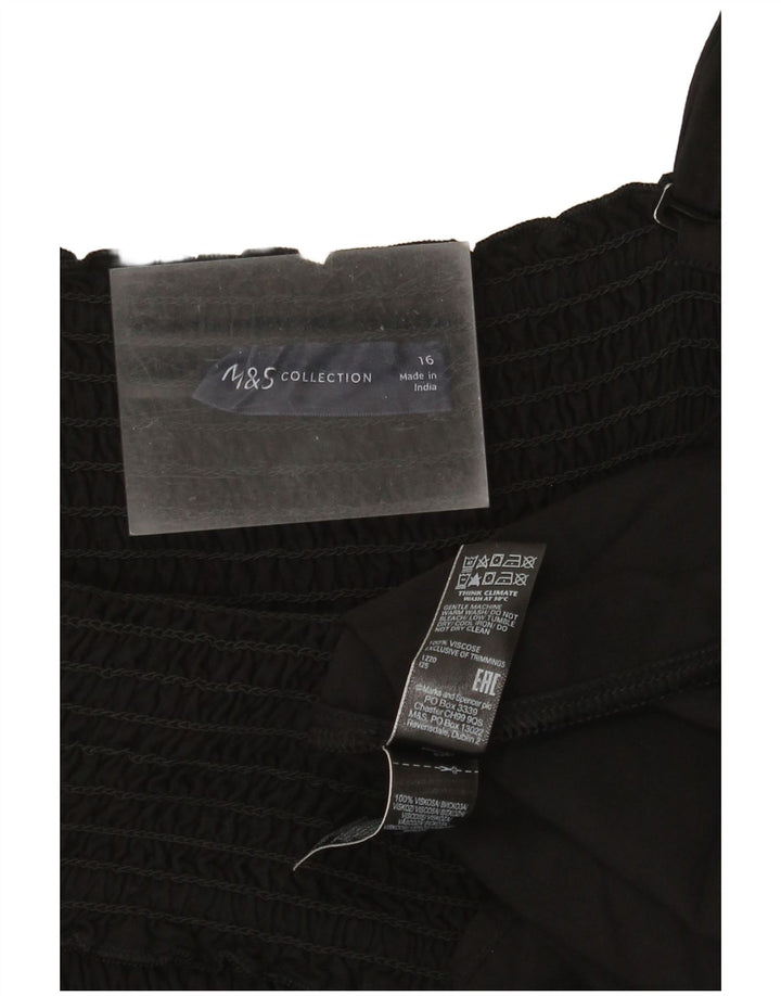 Marks & Spencer ženska slip haljina UK 16 velika crna viskoza
