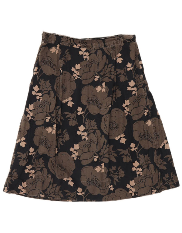 Boden Womens A-Line Skirt UK 12 Medium W29 Navy Blue Floral