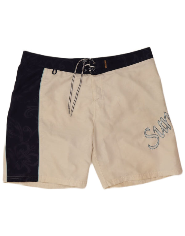 Sundek muške kratke hlače za plivanje Graphic Regular Large White Colourblock Beach