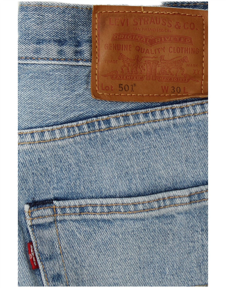 LEVI'S muške 501 traper kratke hlače W30 srednje plavi pamuk