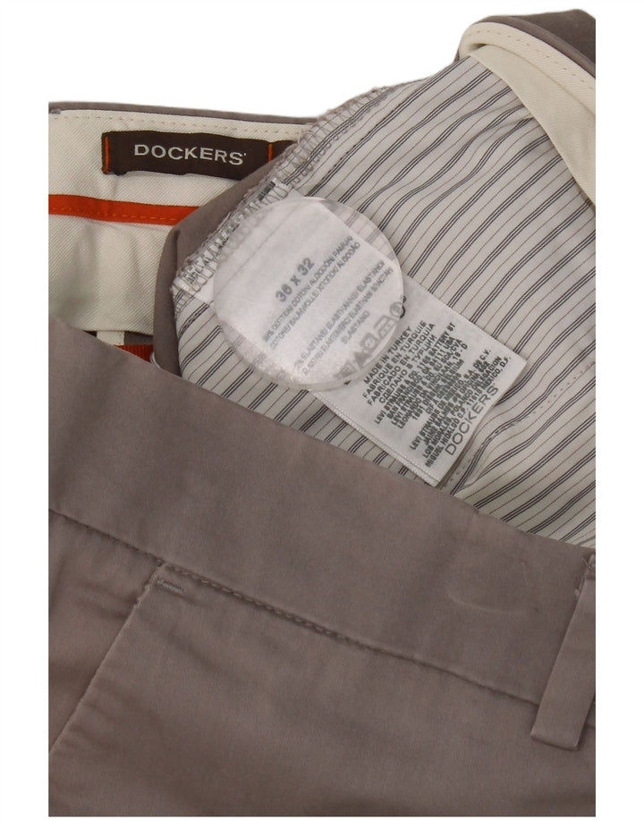 Dockers muške chino hlače standardnog kroja W36 L32 sivi pamuk