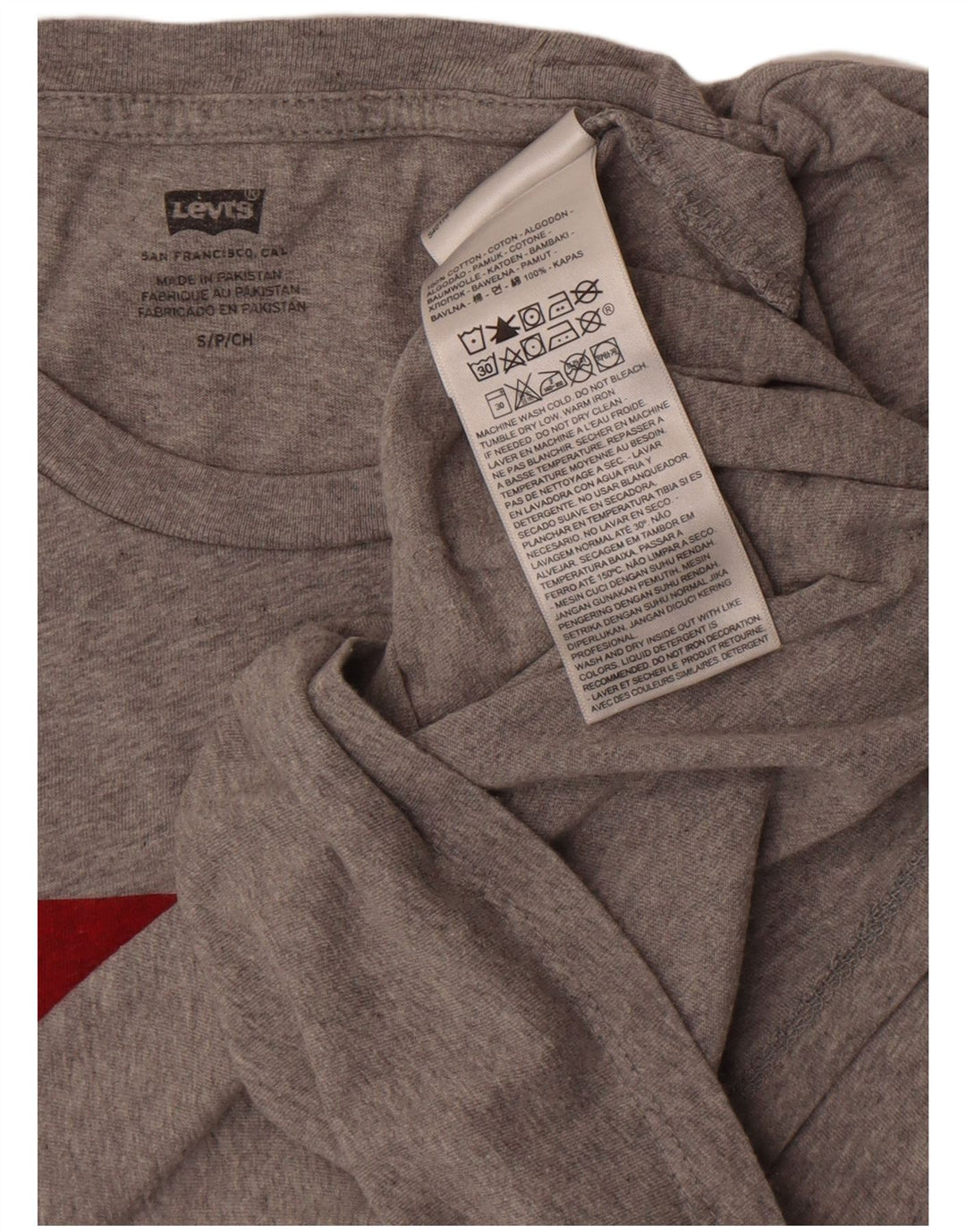 Levi's muška majica kratkih rukava s grafičkim motivima, mali sivi pamuk