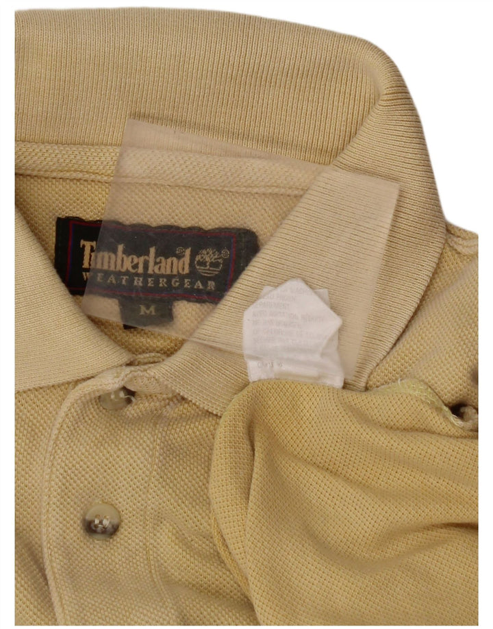 TIMBERLAND Mens Polo Shirt Medium Yellow Cotton