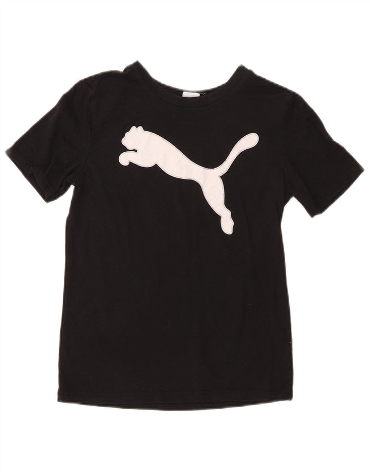 PUMA Girls Graphic T-Shirt Top 10-11 Years Medium Crni Pamuk