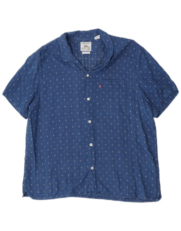 Levi's muška opuštena majica kratkih rukava XL, pamuk na plave točke