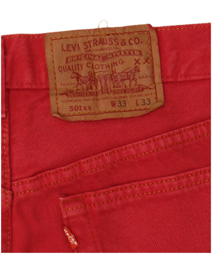 Levi's muške 501 ravne traperice W33 L27 crvene