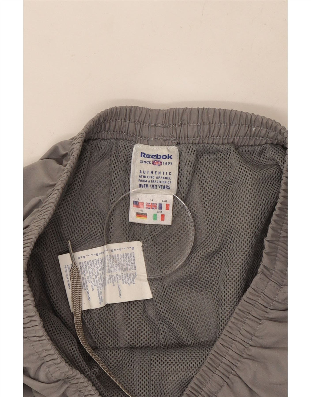 REEBOK Ženska trenirka Hlače Joggers UK 14 Veliki sivi poliester