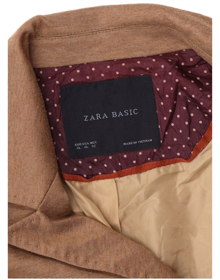 Zara ženski sako sa 1 gumbom UK 18 XL bež