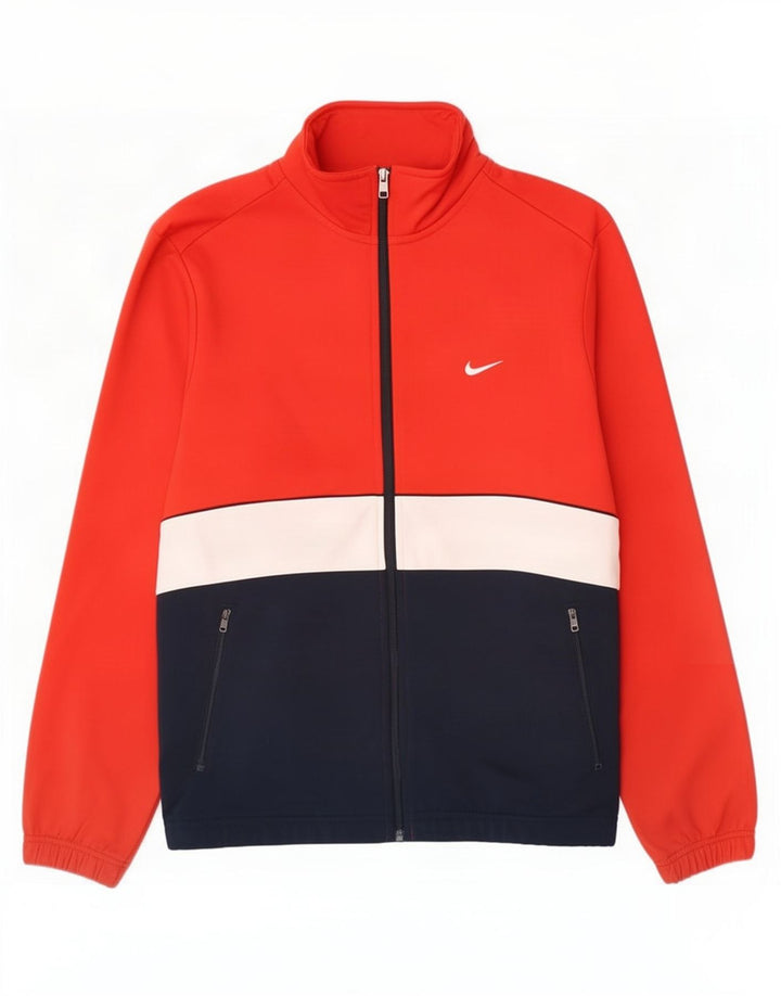 Nike muška gornja jakna trenirke Medium Red Colourblock Poliester