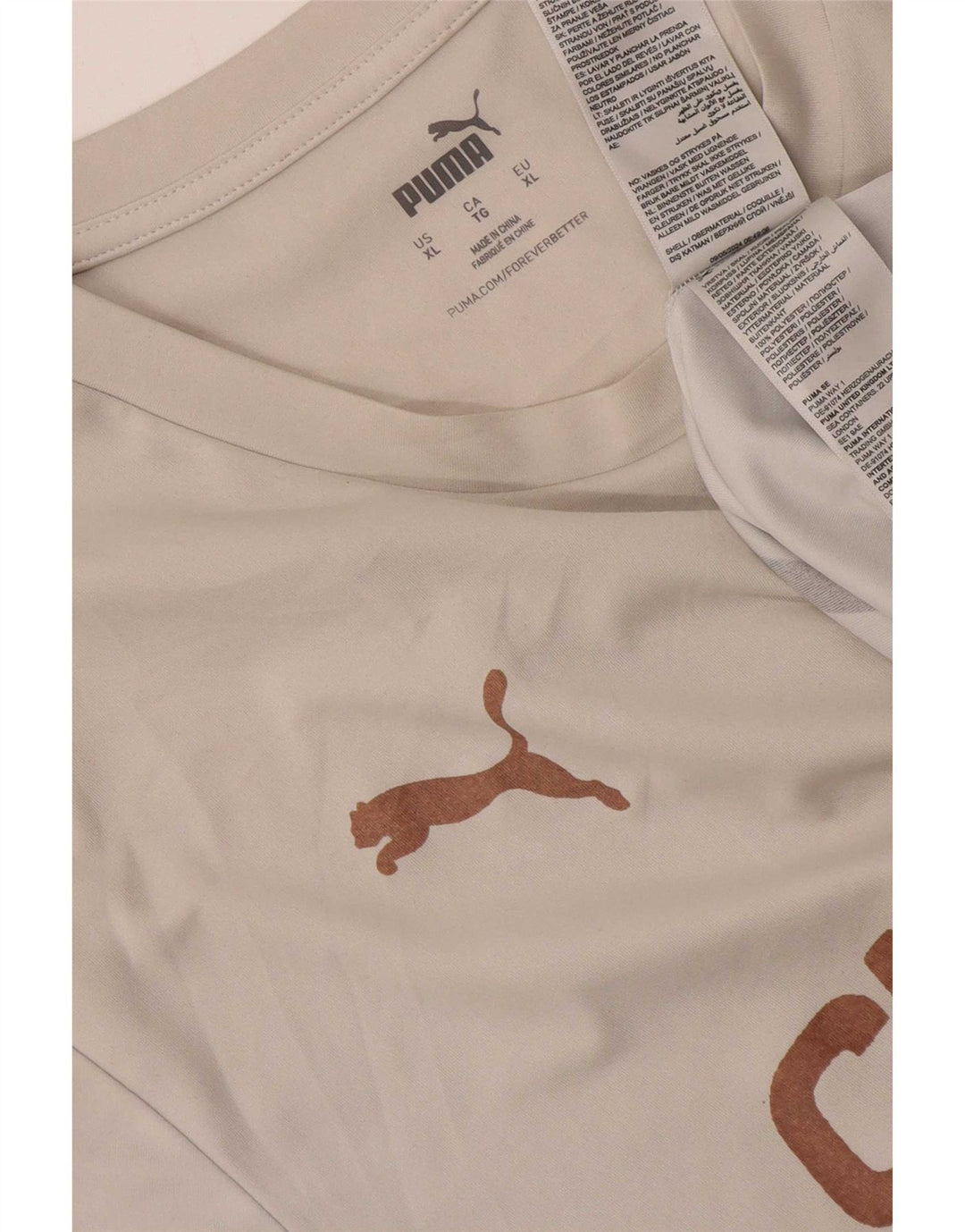 Puma muška majica s grafičkim motivima XL bijeli poliester