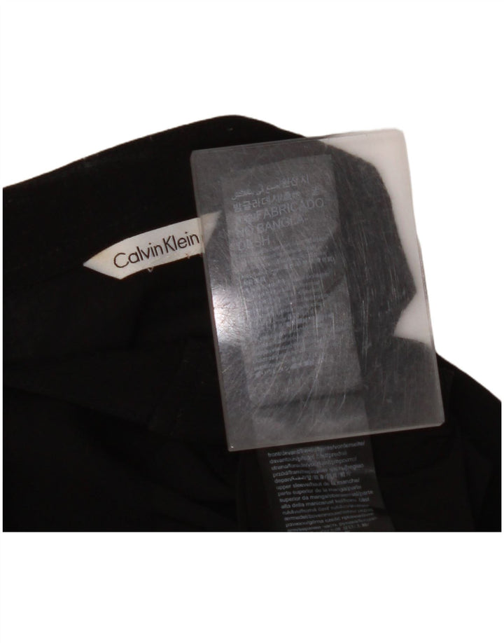 CALVIN KLEIN Ženska košulja bluza UK 12 Srednji crni poliester