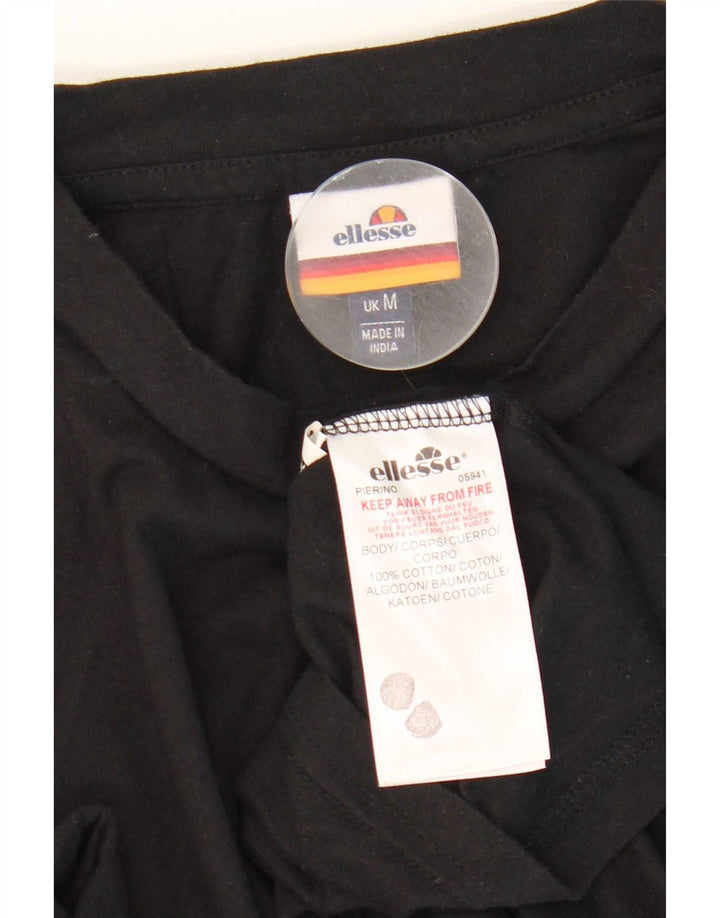 Muška majica kratkih rukava Ellesse Graphic T-Shirt Srednji crni pamuk