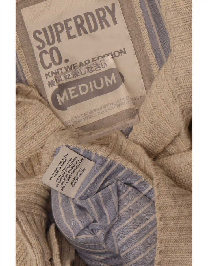 Superdry muški kardigan džemper Srednje bež pamuk