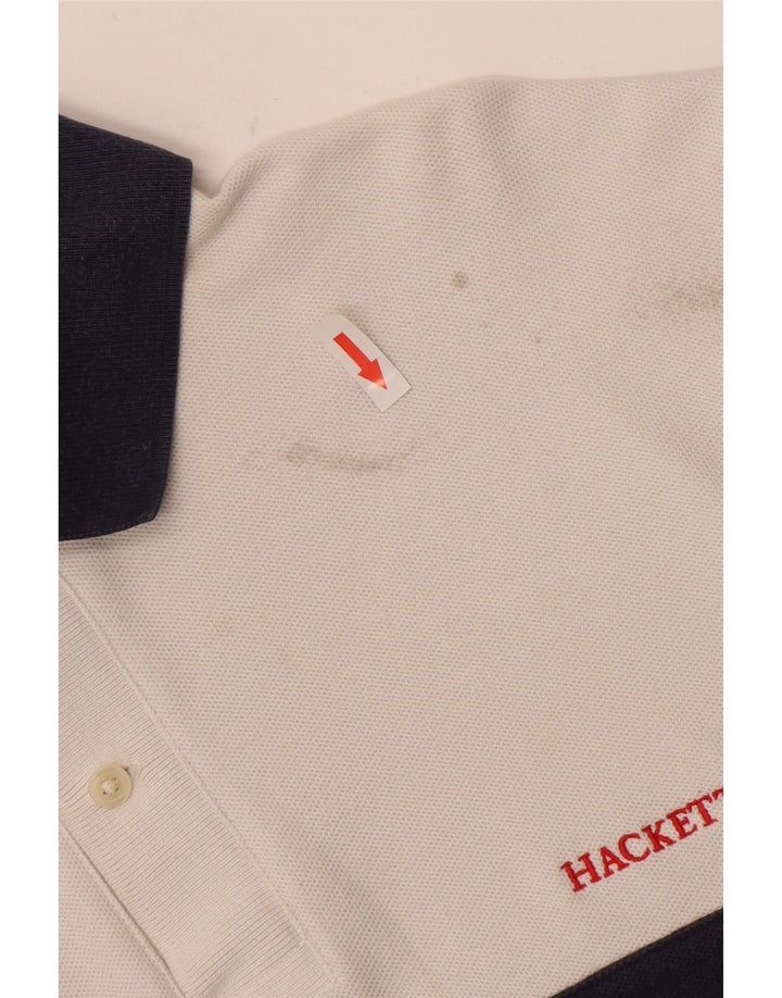 Hackett muška polo majica za ragbi srednje bijele boje, pamuk