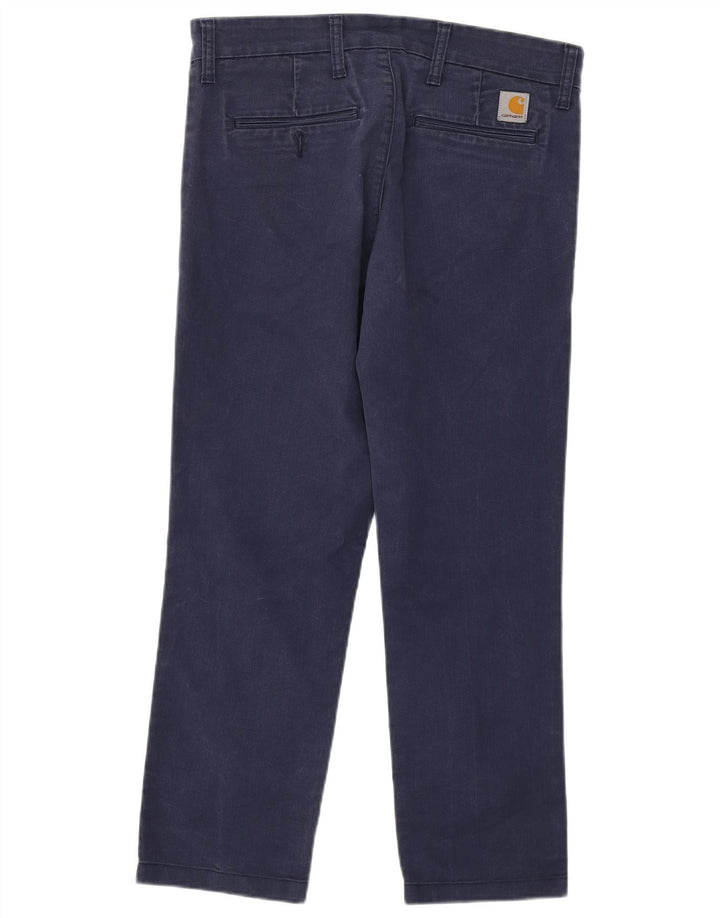 CARHARTT Ženske sid ravne chino hlače W31 L26 tamnoplavi pamuk