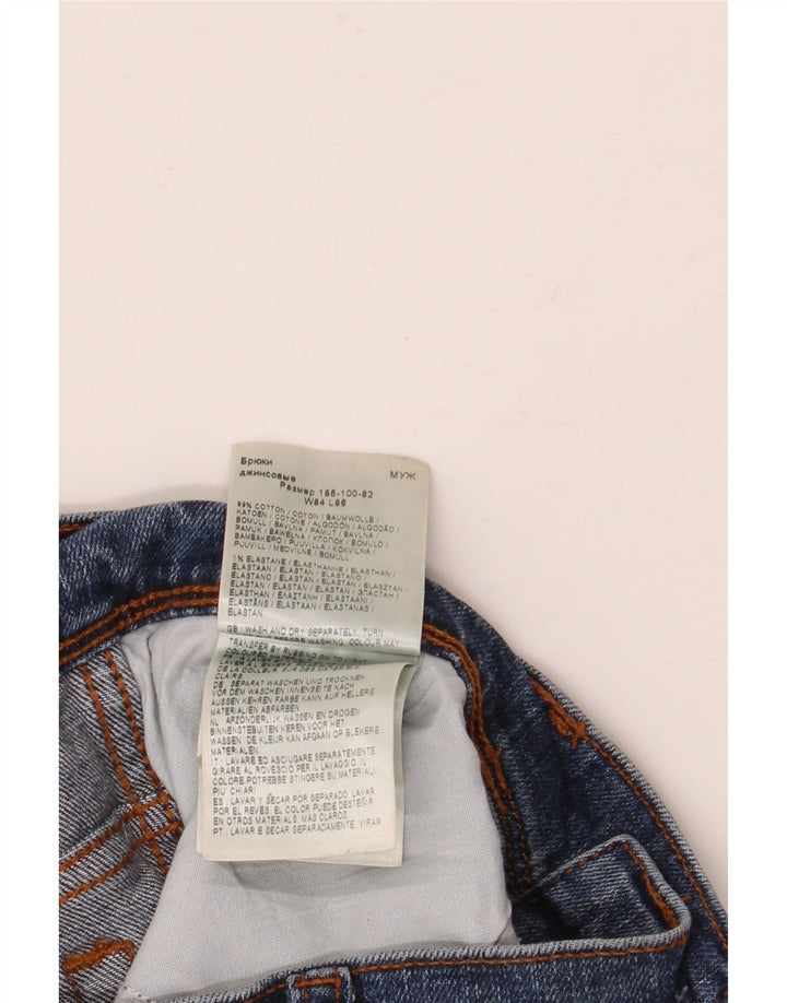 Wrangler Muške Texas Slim Jeans W33 L34 Plavi pamuk