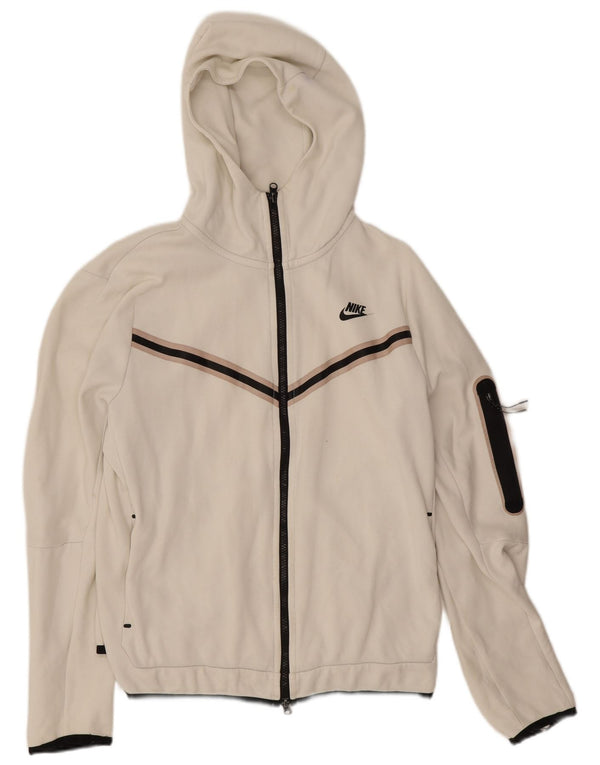 Nike Ženska majica s kapuljačom s patentnim zatvaračem UK 16 Large White Colourblock Cotton