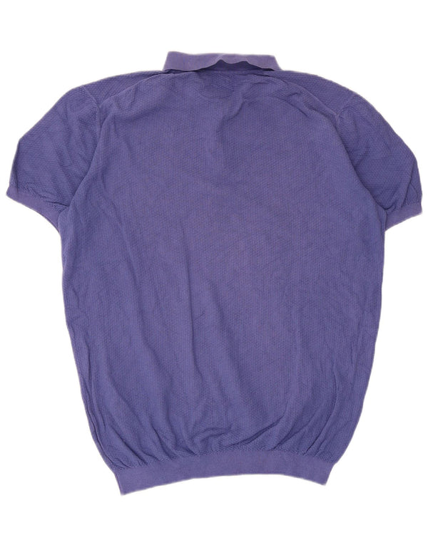 Massimo Dutti muški pulover kratkih rukava s polo izrezom XL plavi