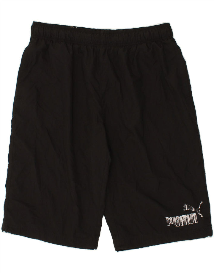 PUMA Mens Graphic Sport Shorts 2XL Black Polyester Vintage Puma and Second-Hand Puma from Messina Hembry 