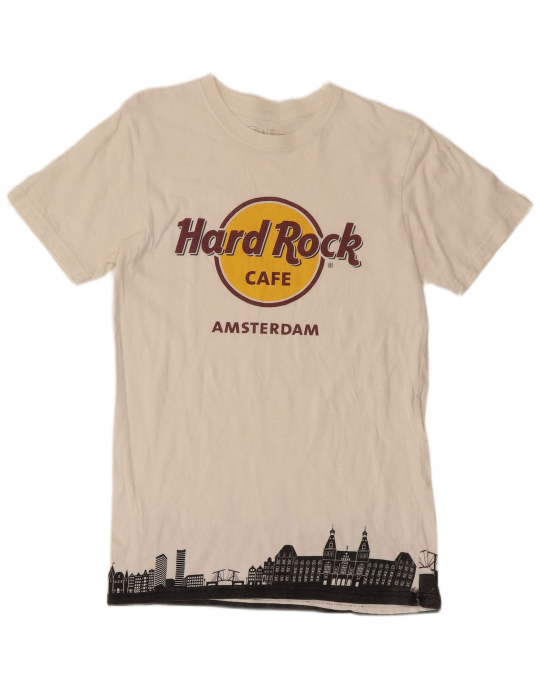HARD ROCK CAFE Muška majica kratkih rukava s grafičkim motivima Amsterdam Mala bijela pamučna majica