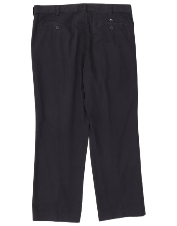Marks & Spencer muške plave Harbor chino hlače s klinovima W38 L31 tamnoplave