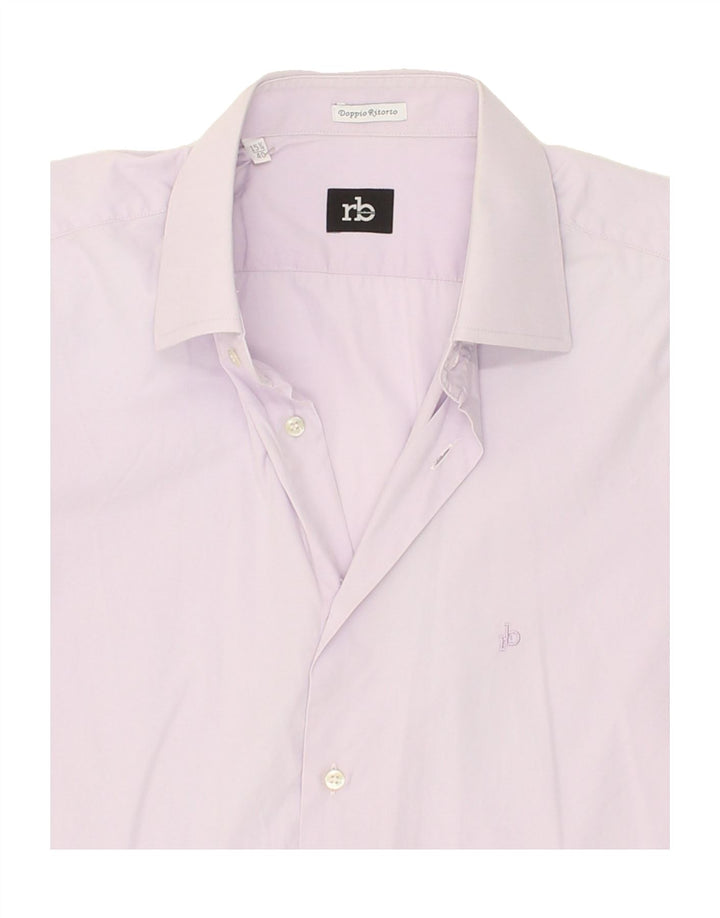 ROCCOBAROCCO Mens Shirt Size 15 3/4 40 Medium Pink Cotton Vintage Roccobarocco and Second-Hand Roccobarocco from Messina Hembry 