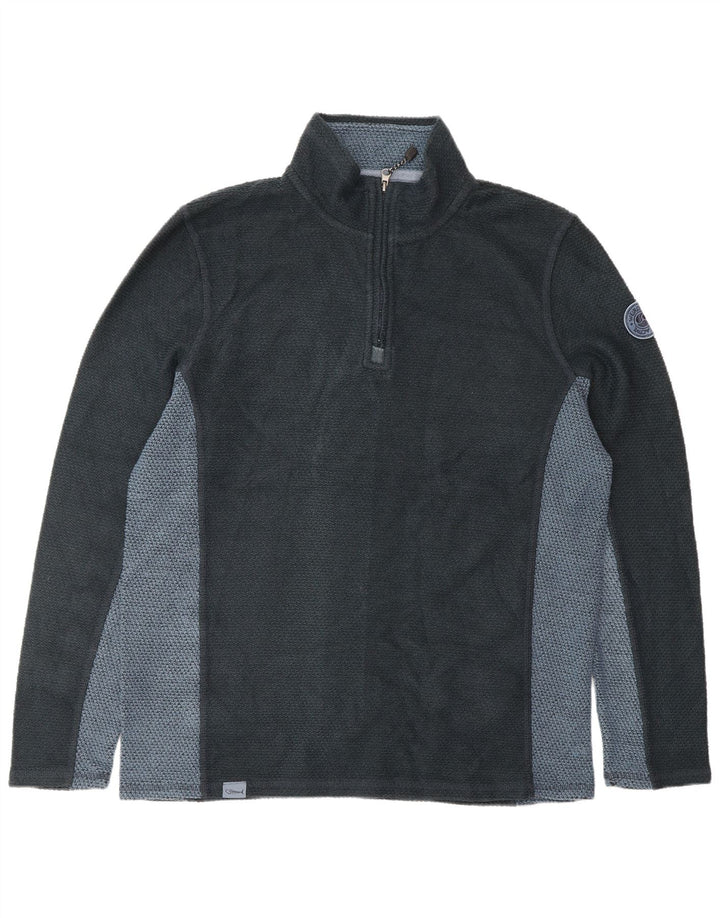 WEIRD FISH Muška majica s izrezom s patentnim zatvaračem XL tamnoplava boja