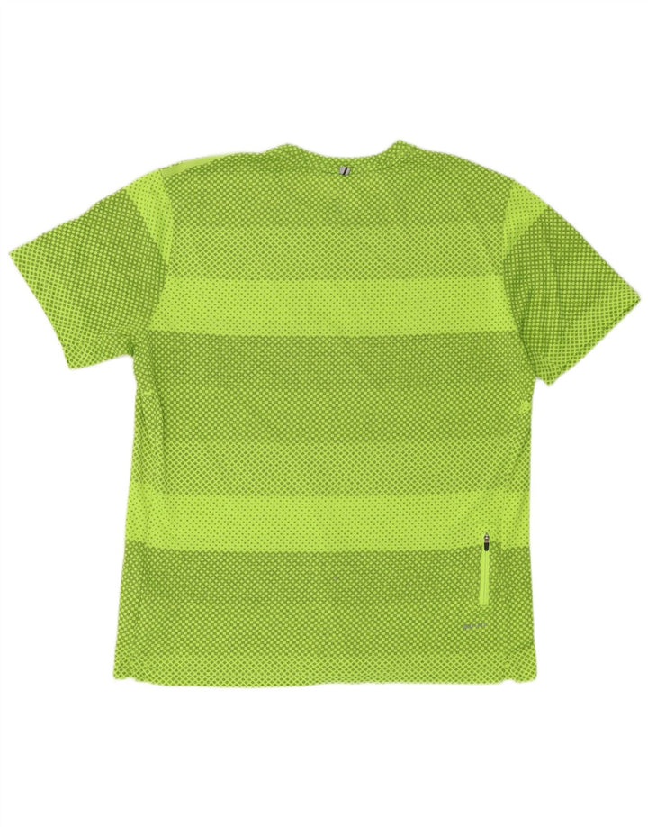 Nike Dri Fit majica kratkih rukava XL zeleni geometrijski poliester