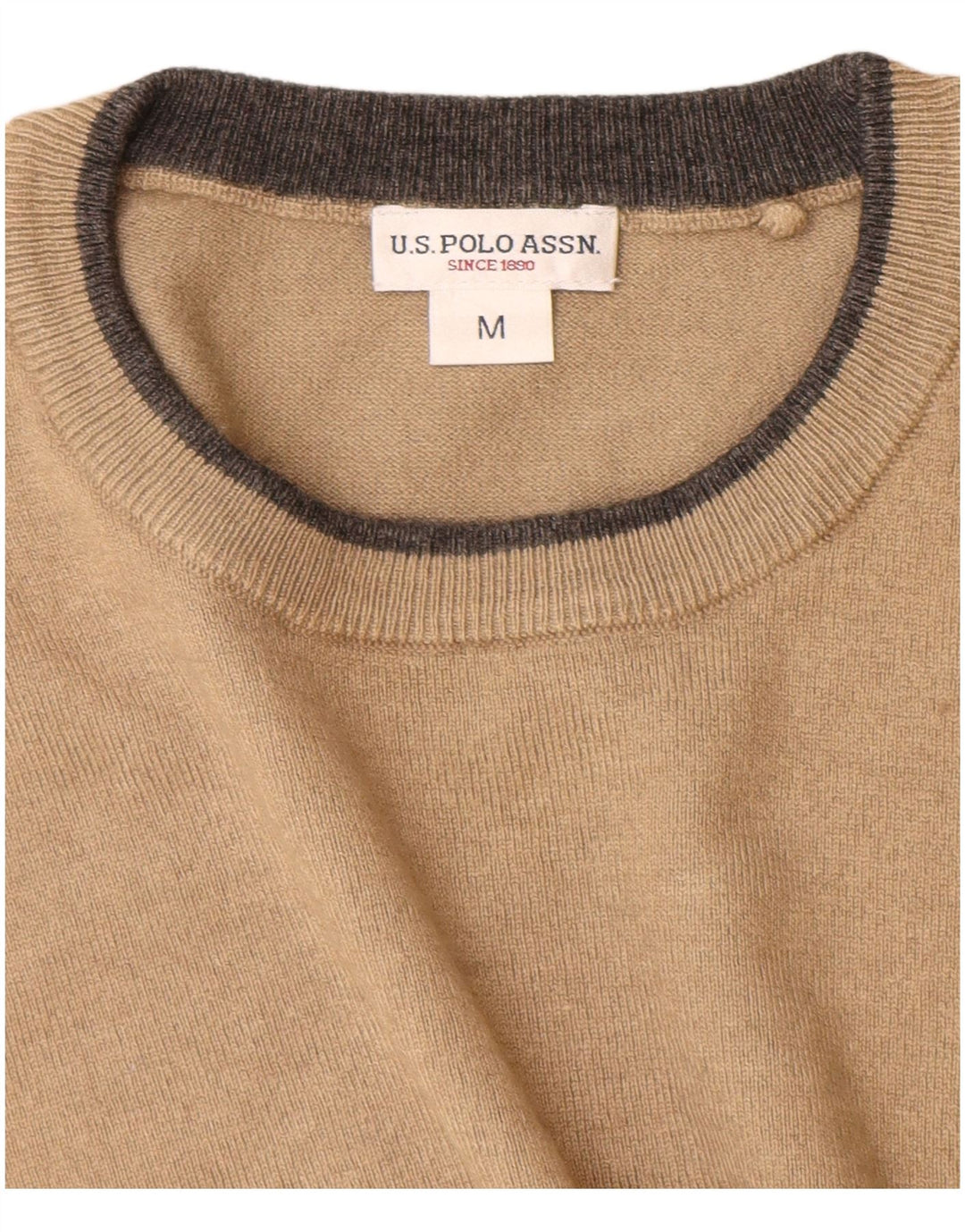 U.S. Polo Assn. Muški džemper s okruglim izrezom srednje bež boje