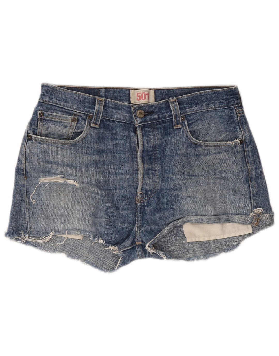Levi's ženske kratke hlače od trapera 501, W30, srednje plavi pamuk