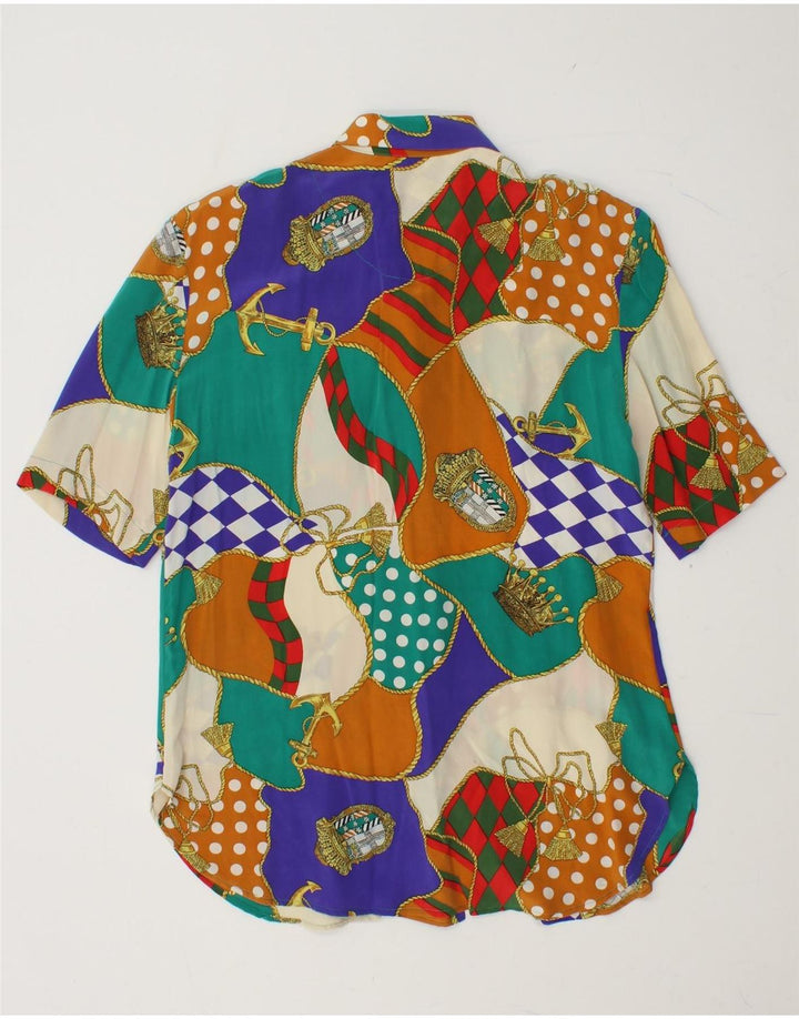 FIORELLA RUBINO Ženska košulja bluza UK 14 srednje raznobojna patchwork