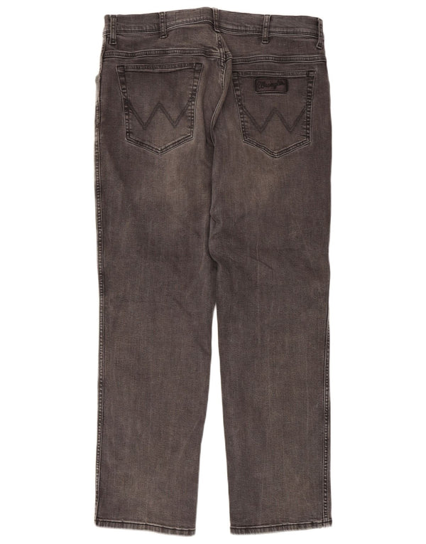 Wrangler muške teksaške ravne traperice W36 L30 sivi pamuk