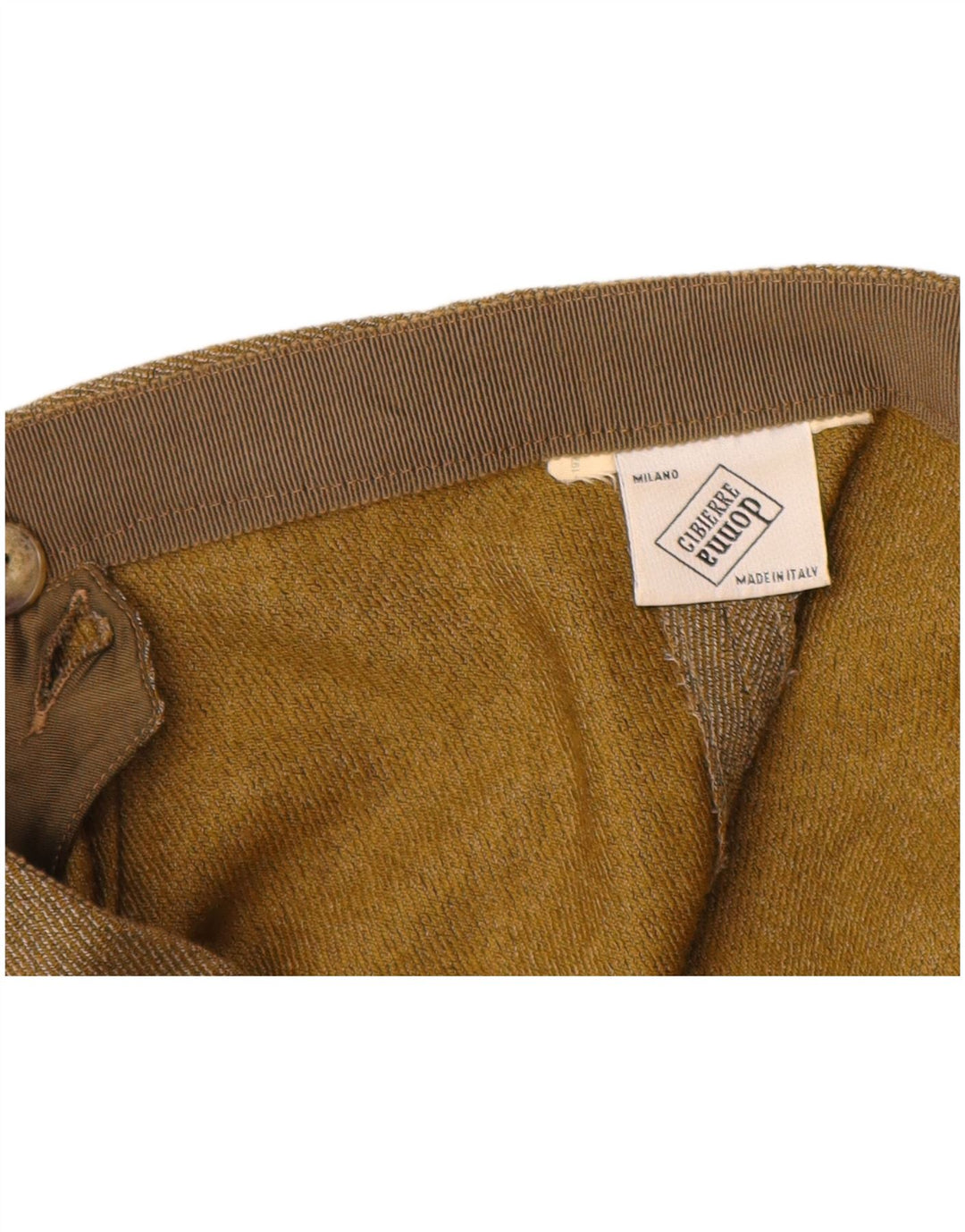 VINTAGE ženske sužene ležerne hlače visokog struka W28 L29 bež pruge