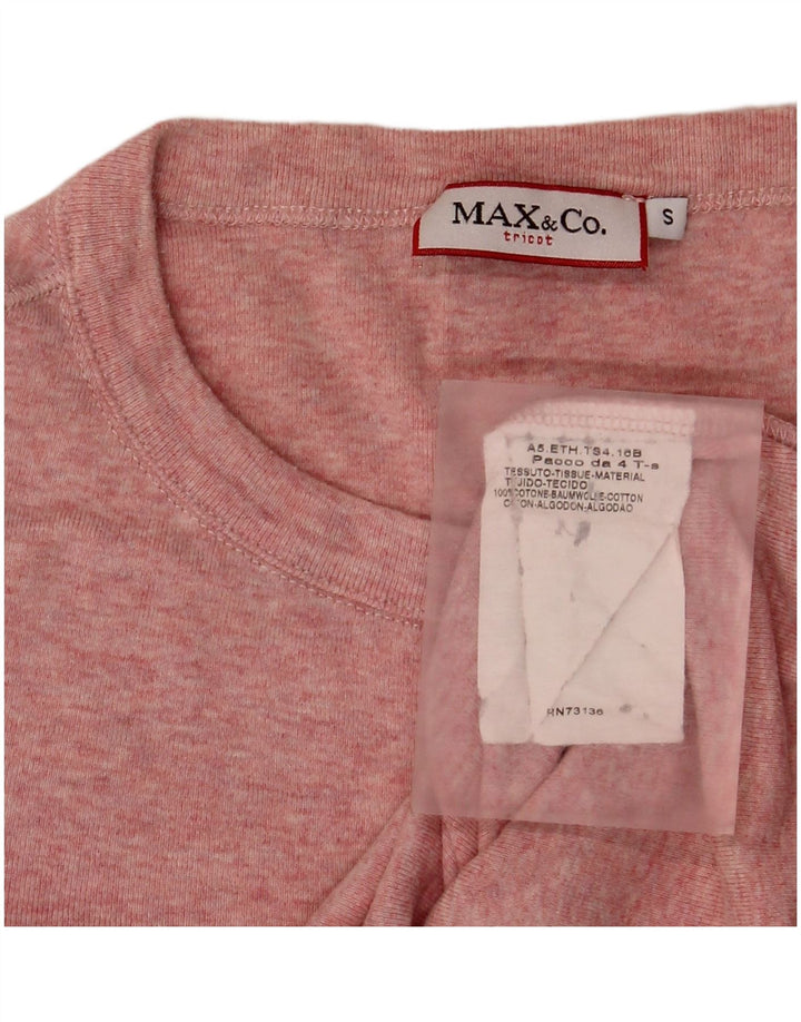 Max & Co. Ženska majica dugih rukava UK 10, mali ružičasti pamuk