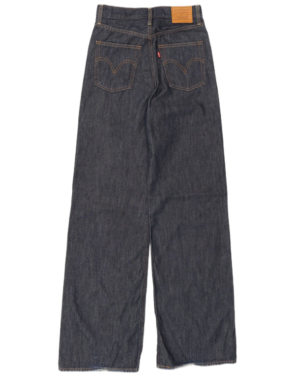 LEVI'S Ženske traperice širokih nogavica visokog struka W27 L34 tamnoplavi pamuk