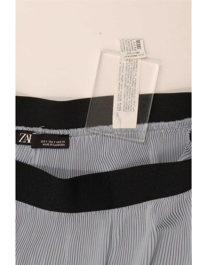 Zara ženske kapri hlače Cullotes male W26 L22 plavi poliester